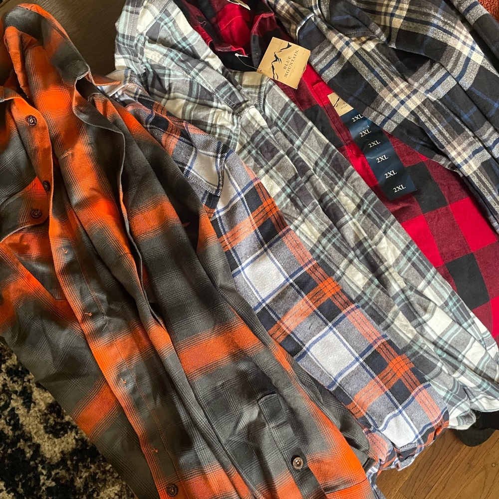 Men’s 2X Flannel Lot